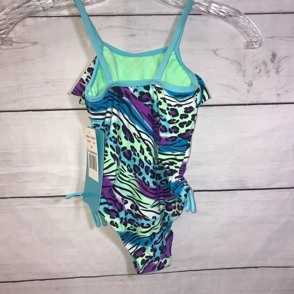 NEW Breaking Waves Leopard Wave 1 Piece Swimsuit 4 - Picture 3 of 10